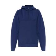 Y-3 Hoodie med logopatch Blue, Dam