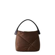 Borbonese Diagonalt Sydd Hobo Väska Brown, Dam