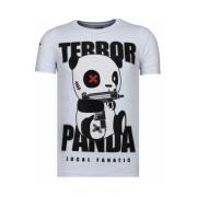 Local Fanatic Terror Panda Rhinestone - Man T Shirt - 13-6227W White, ...