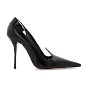 Casadei Stilettopumps i lackläder Black, Dam