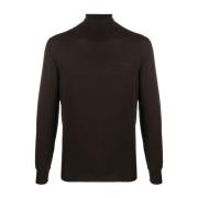 Drumohr Bruna Sweaters med Dolcevita Rasato Brown, Herr