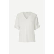 Samsøe Samsøe Elegant Viscose Blus White, Dam