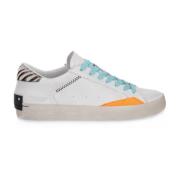 Crime London Avslappnade tyg sneakers White, Dam