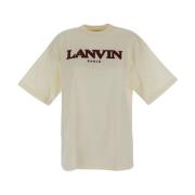 Lanvin Logo T-shirt Beige, Dam