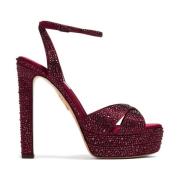 Aquazzura Bronsfärgade Dam Sandaler Red, Dam