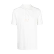 Maison Margiela Signaturstygn Kragefri Polo Shirt White, Herr