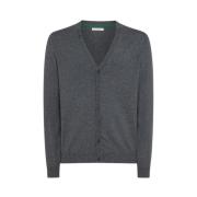 Sun68 Herr Cardigan - Regular Fit V-Hals Gray, Dam