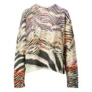 Lala Berlin Trendig Zebra Mohair Sweater Multicolor, Dam