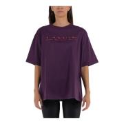 Lanvin Broderad Oversized T-Shirt Purple, Dam