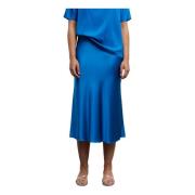 Ahlvar Gallery Hana satin skirt Blue, Dam