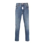 Philipp Plein Blå Lågmidjade Skinny Jeans Blue, Herr