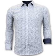 Gentile Bellini Herrars Exklusiva Italienska Skjorta - Slim Fit Digita...