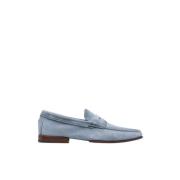 Santoni Rvrz45 Ljusblå Loafers Blue, Herr