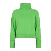 Co'Couture Vibrant Green Mero Crop Stickad Green, Dam