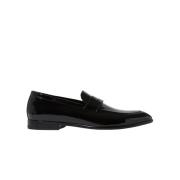 Scarosso Marzio Loafers: Handgjorda italienska Penny Loafers Black, He...