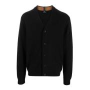 PS By Paul Smith Stilfull Cardigan för Män Black, Herr