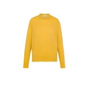 Momoni Rundhalsade Sweaters Yellow, Dam