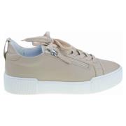 Högl Klassiska lädersneakers Beige, Dam