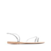 Ancient Greek Sandals Eleftheria CRY Platt Sandaler White, Dam