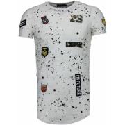 True Rise Militära Färgstänk Patches - Herr T-shirt - T09134 / T09179 ...