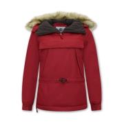 Matogla Kort Dam Parka Anorak Jacka - 8691 Red, Dam