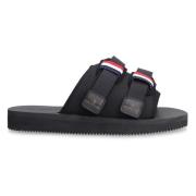 Moncler Sliders Black, Herr