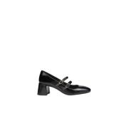 Anaki Svarta Läder Mary Slippers Black, Dam