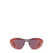 Moncler Polerad Metall Ramfri Oval Spegelglasögon Orange, Herr