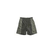 Moncler Khaki Gröna Shorts med Dragsko Green, Herr