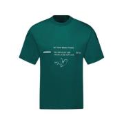 Ader Error Grön Bomull T-shirt - Stiligt Design Green, Herr