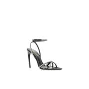 Saint Laurent High Heel Sandals Black, Dam