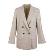 Agnona Blazerjacka Beige, Dam