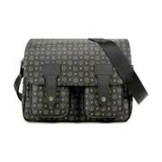 Pollini Liten Heritage Print Messenger Axelväska Black, Dam