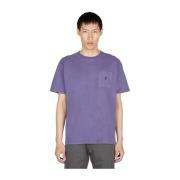 Gramicci Logobroderad Bomull T-Shirt Purple, Herr