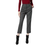 Liu Jo Cropped Houndstooth Byxor Gray, Dam