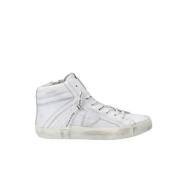 Philippe Model Vintage Pop Hög Topp Sneakers i Vitt Läder White, Herr