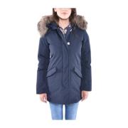 Woolrich Lyxig Arktisk Rävparka Blue, Dam