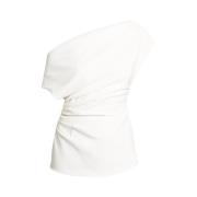 Proenza Schouler Stilig Off Shoulder Blus White, Dam