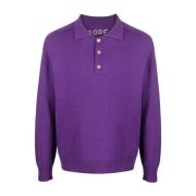 Bode Polo Shirts Purple, Herr