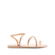 Ancient Greek Sandals Sommar Step Platt Sandaler Beige, Dam