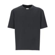 Heron Preston Svart Bomull T-shirt för Män med Unik Brodyr Black, Herr