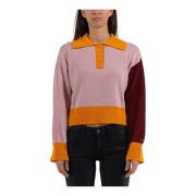 Marni Lyxig Cashmere Polo Sweater Multicolor, Dam
