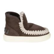 Mou Glitter Logo Sneaker Stövlar Brown, Dam