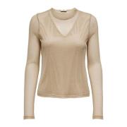 Jacqueline de Yong Stickat Beige, Dam