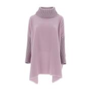 Herno Lila Ull Poncho Purple, Dam