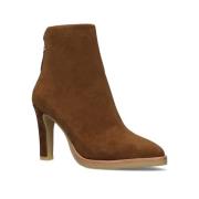 Lola Cruz Elegant mocka ankelboot med dragkedja Brown, Dam