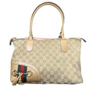 Gucci Vintage Pre-owned Canvas gucci-vskor Beige, Dam