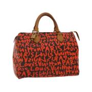 Louis Vuitton Vintage Pre-owned Canvas handvskor Red, Dam