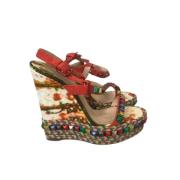 Christian Louboutin Pre-owned Pre-owned Läder sandaler Multicolor, Dam