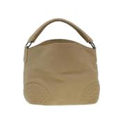 Bottega Veneta Vintage Pre-owned Läder axelremsvskor Beige, Dam